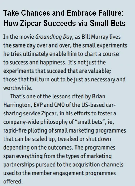 For Marketo: Case study on how Zipcar fails its way to success